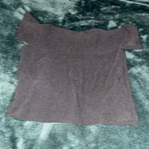 Black off shoulder crop top